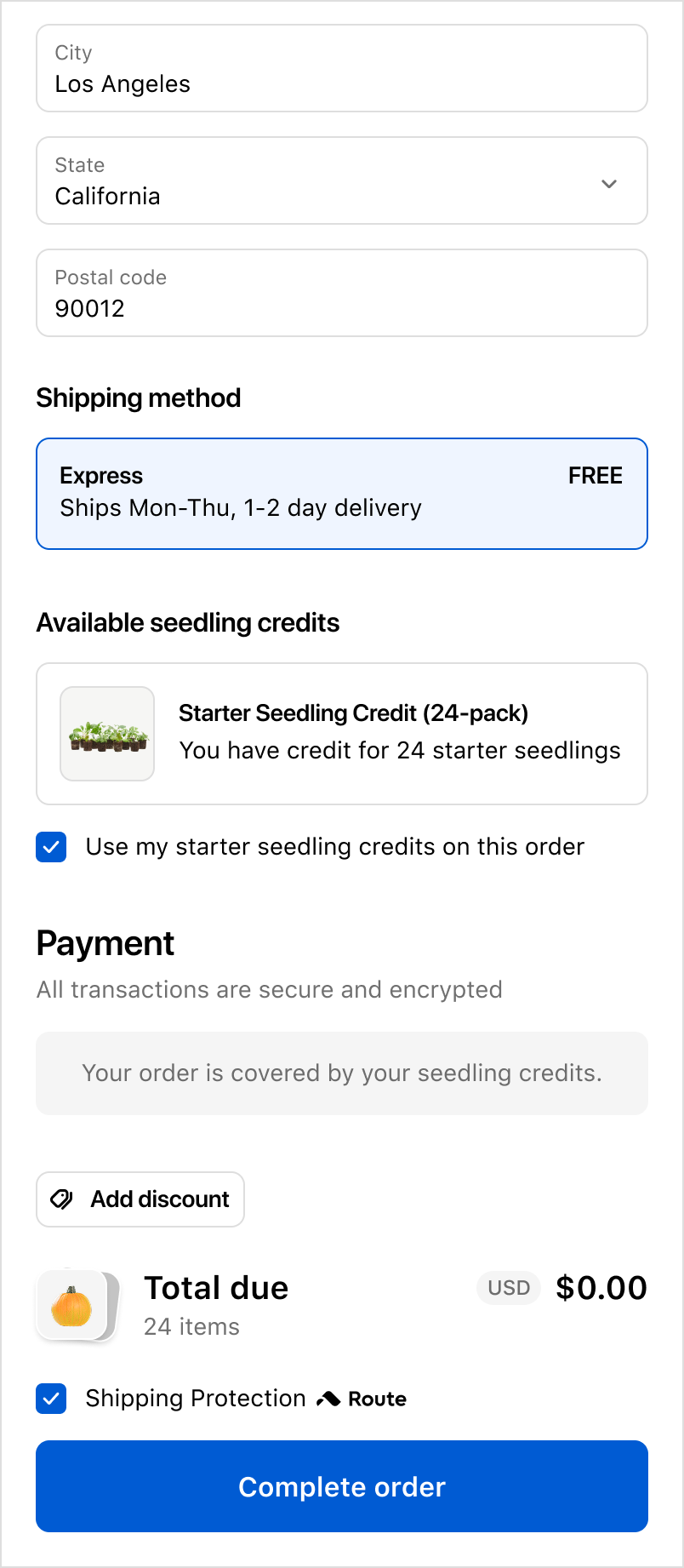 Lettuce Grow starter seedling credits qualified for redemption
